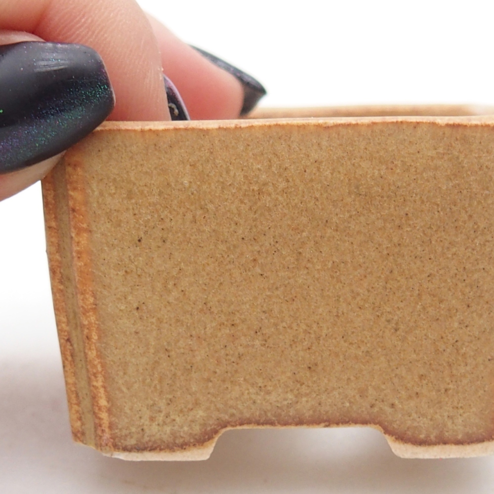 Mini bonsaischaal 5 x 5 x 3 cm, bruin