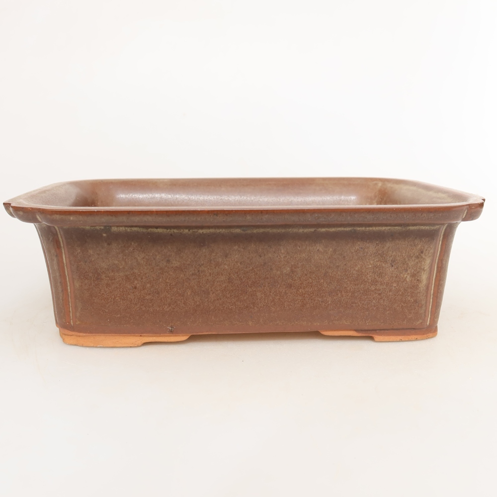 Keramische schaal  20 x 15,5 x 5,5 cm, kleur bruin