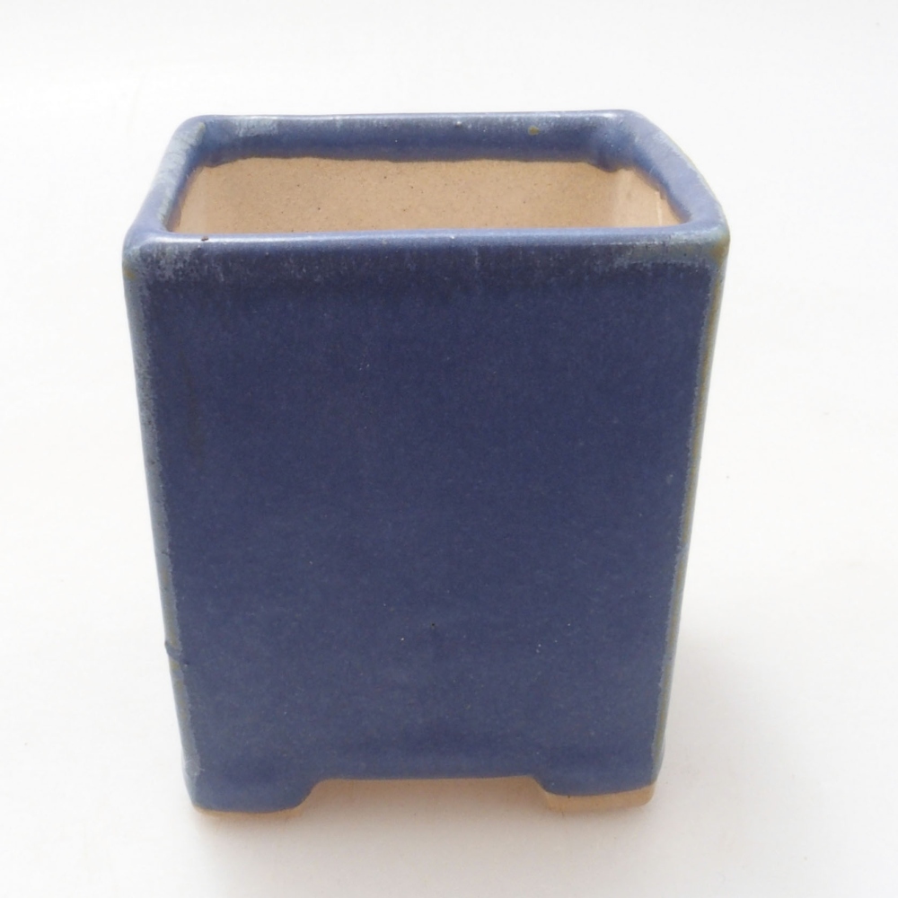 Mini bonsaischaal 5,5 x 5,5 x 6,5 cm, kleur blauw