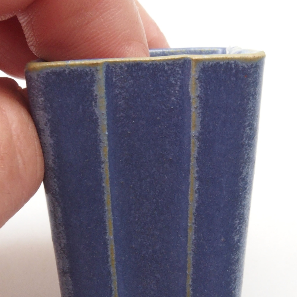 Mini bonsaischaal 3 x 3 x 5,5 cm, kleur blauw