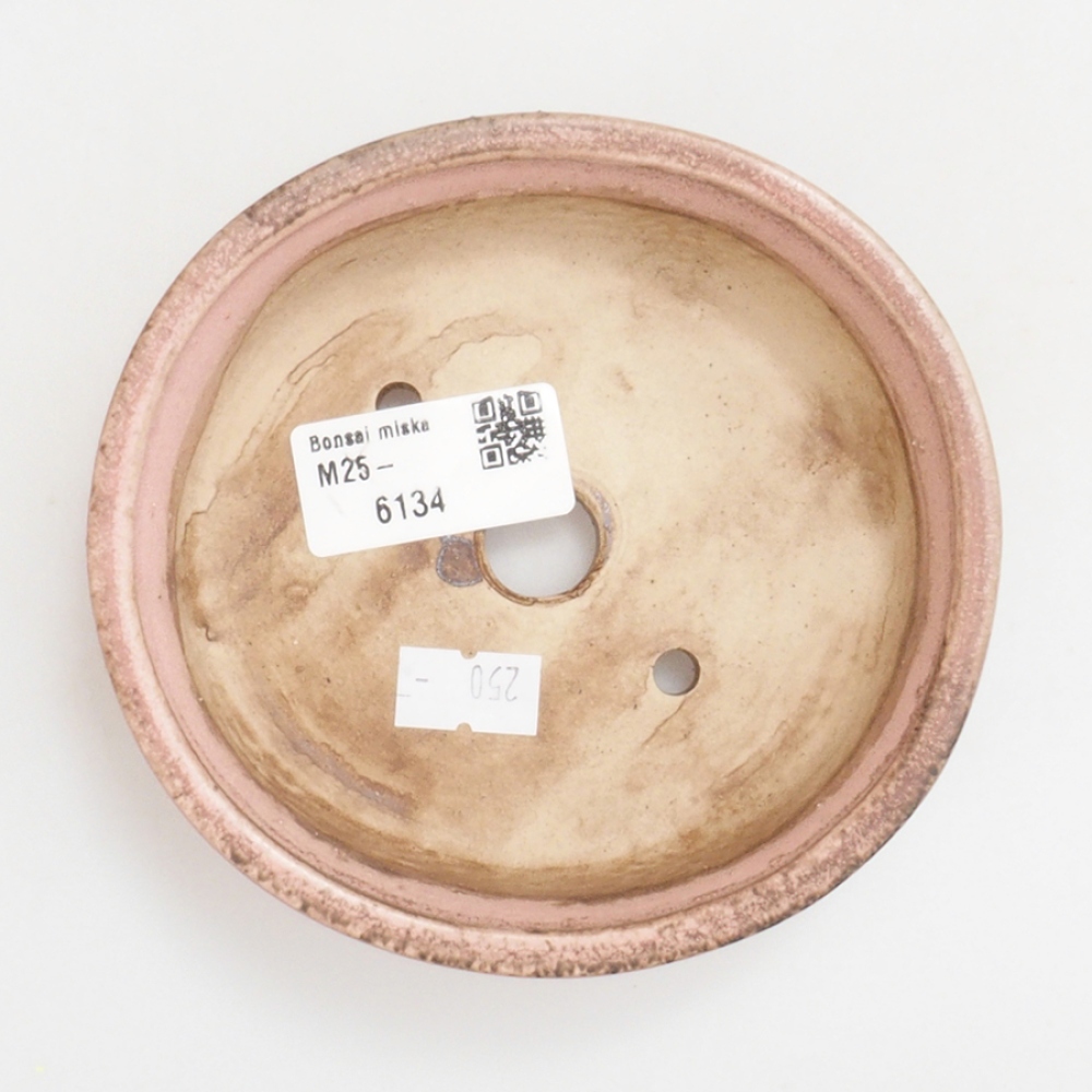 Bonsaischaal van keramiek 10 x 8,5 x 4 cm, bruin