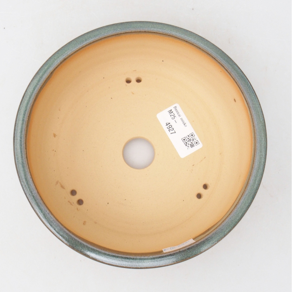 Bonsaischaal van keramiek 17 x 17 x 6 cm, groen