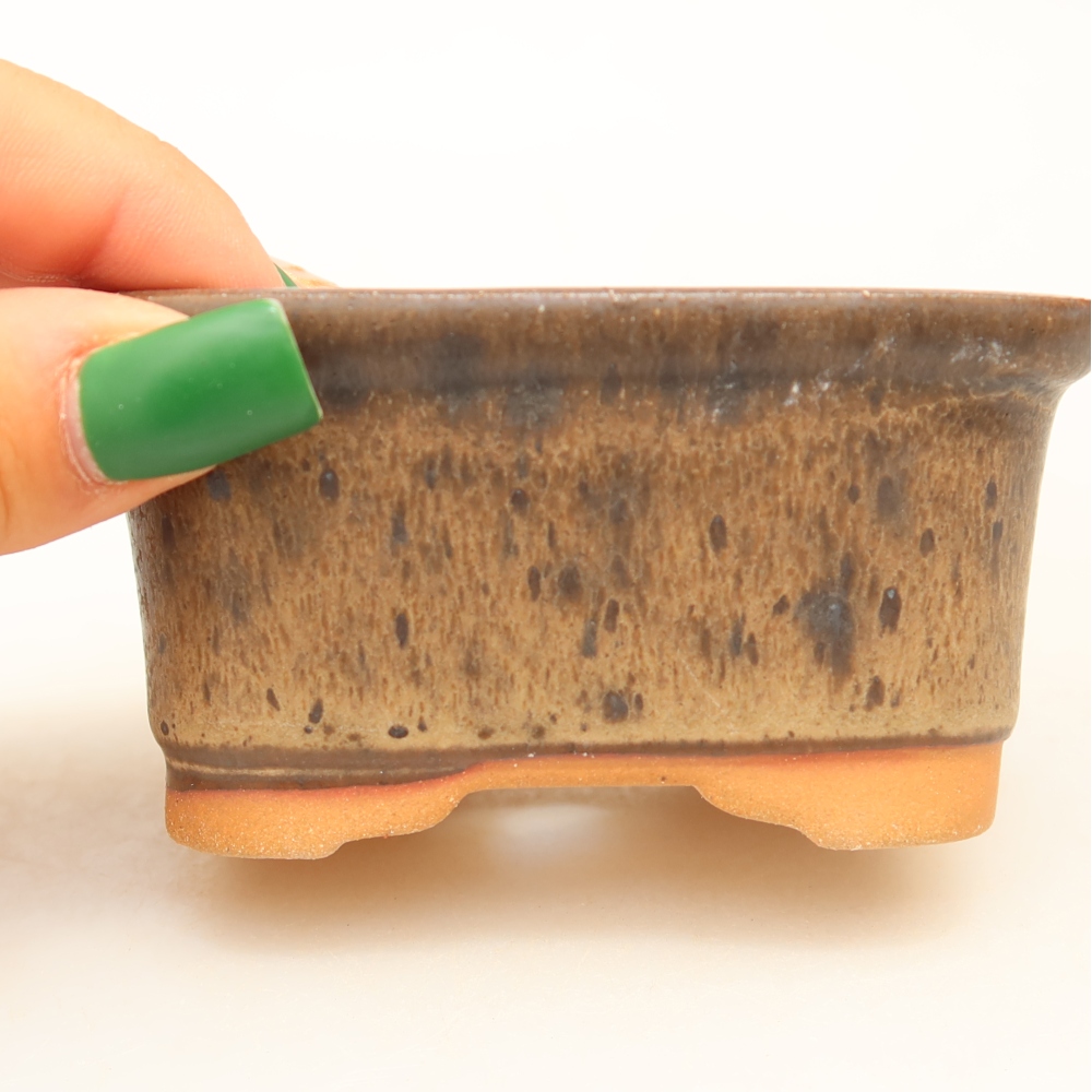 Keramische schaal  9 x 6,5 x 4,5 cm, kleur bruin