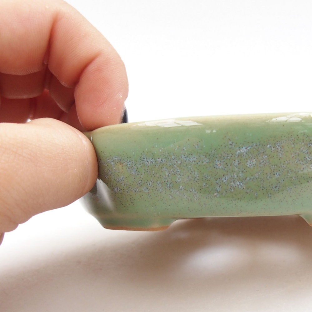 Bonsaischaal van keramiek 22 x 17 x 5 cm, groen