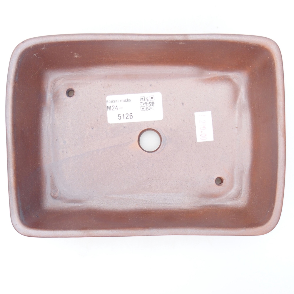 Bonsaischaal van keramiek 18 x 13,5 x 5 cm, metaalkleur