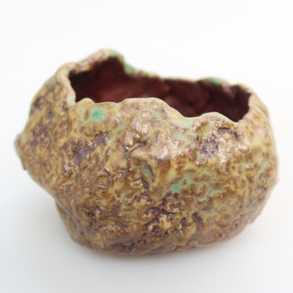 Keramische schaal  6,5 x 6,5 x 5,5 cm , kleur groen
