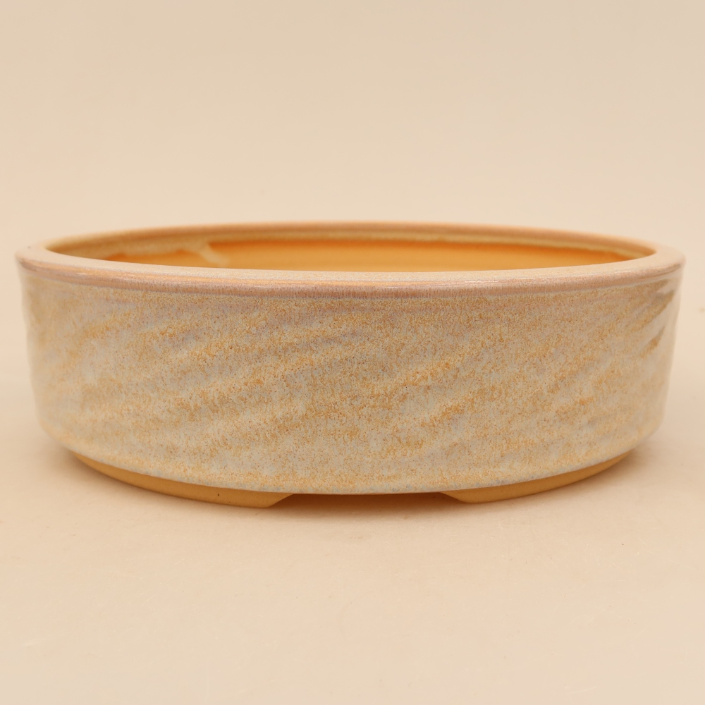 Keramische bonsaipot 23 x 23 x 6,5 cm, kleur: beige