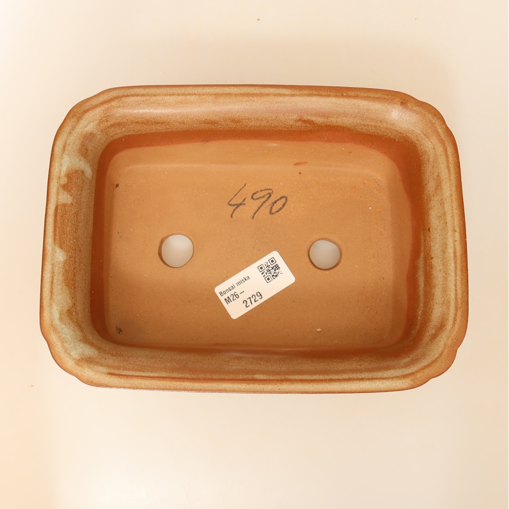 Keramische schaal  20 x 15,5 x 5,5 cm, kleur: beige