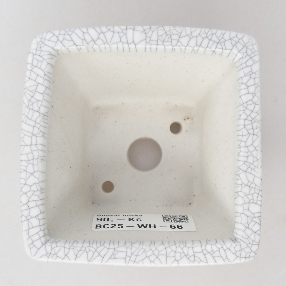 Bonsaischaal van keramiek 8,5 x 8,5 x 5 cm, raku kleur