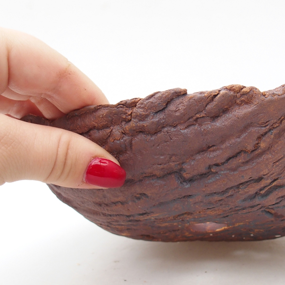 Keramische schaal 20 x 15 x 6 cm , kleur bruin