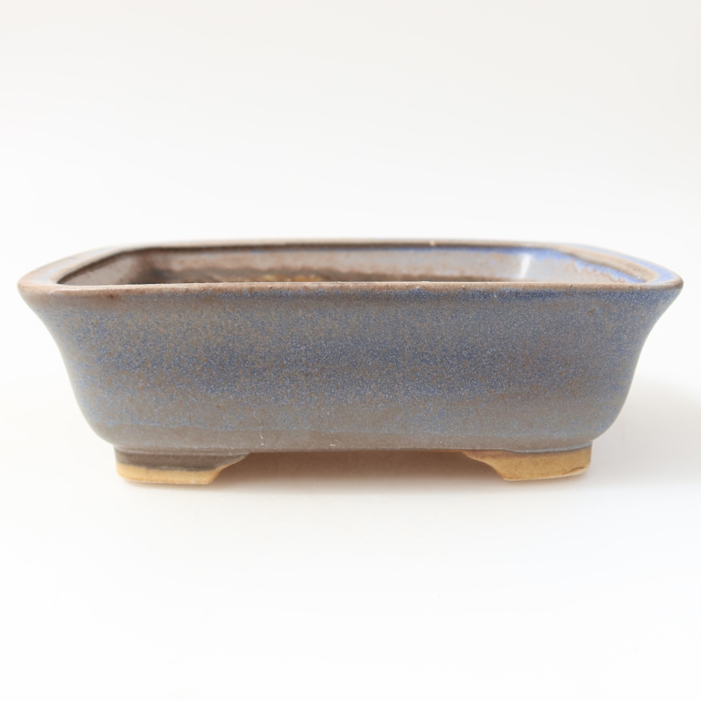 Keramische bonsaipot 15 x 13 x 4,5 cm, kleur: blauw