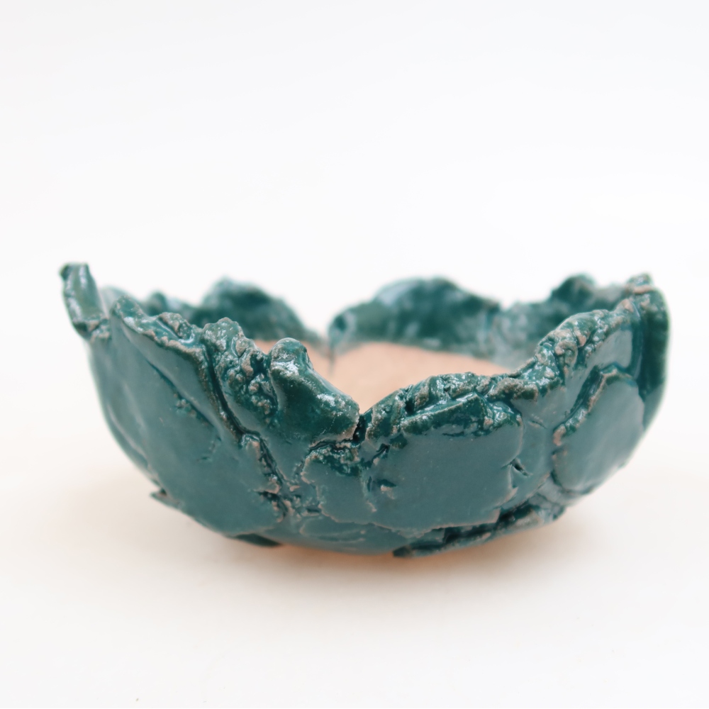 Keramische schaal  10,5 x 10 x 5,5 cm, kleur groen