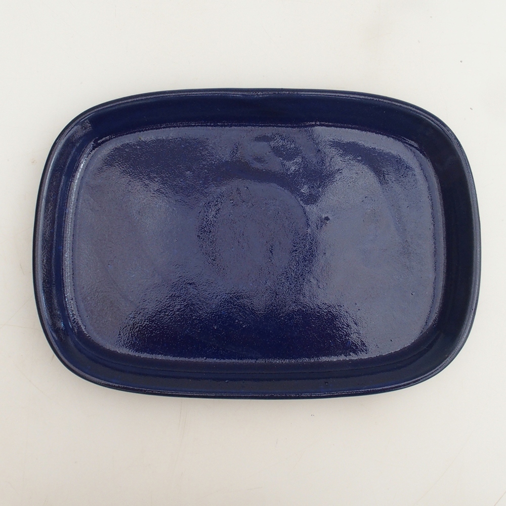 Keramische kom H25 - 20,5 x 14,5 x 1,5 cm - blauw