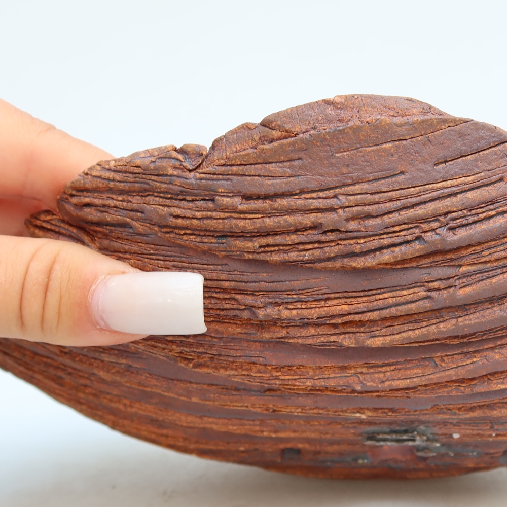 Keramische schaal  24 x 17 x 6,5 cm, kleur bruin