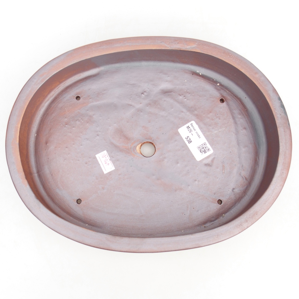 Bonsaischaal van keramiek 27 x 21 x 5 cm, metaalkleur