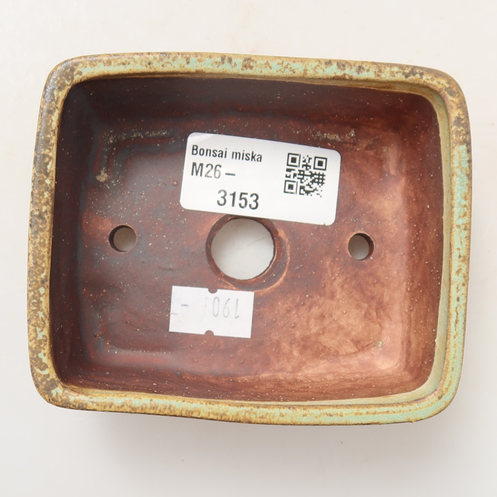 Keramische bonsaipot 10 x 8 x 3,5 cm, kleur groen