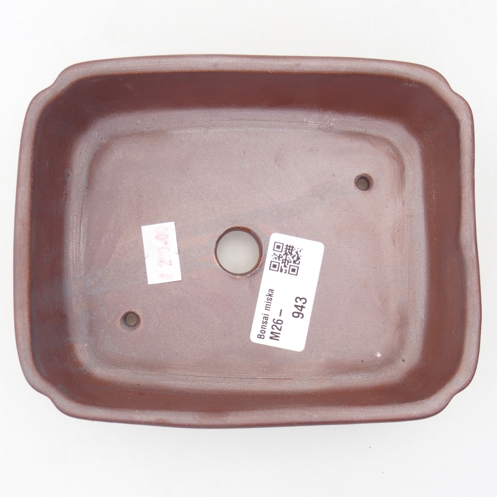 Bonsaischaal van keramiek 15 x 12 x 4,5 cm, metaalkleur