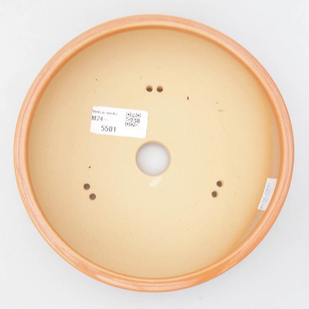 Bonsaischaal van keramiek 17,5 x 17,5 x 5 cm, oranje