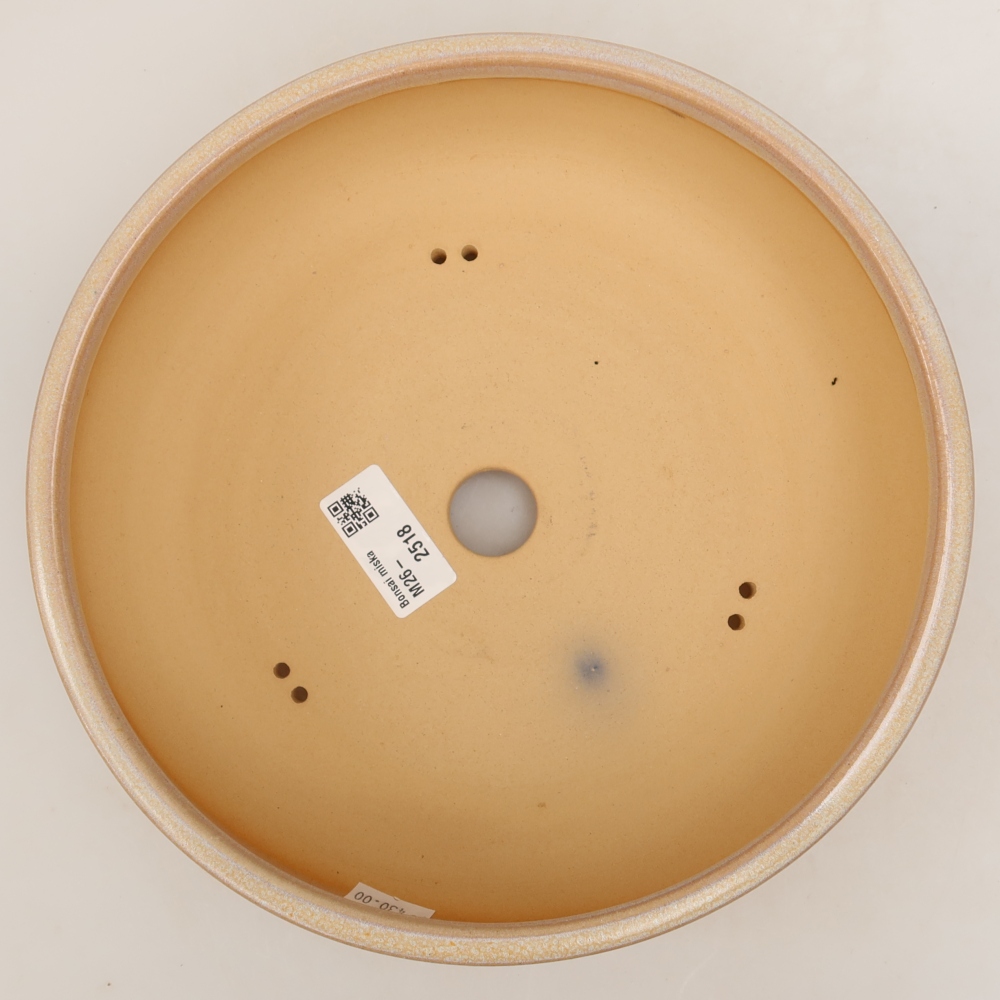 Keramische bonsaipot 22,5 x 22,5 x 6,5 cm, kleur beige