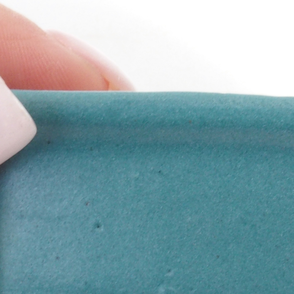 Bonsaischaal van keramiek 6,5 x 5,5 x 4 cm, kleur blauw