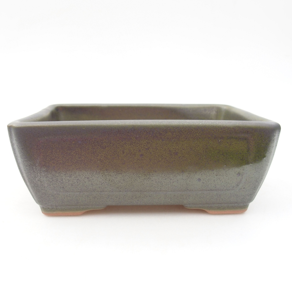 Bonsaischaal van keramiek 16 x 12 x 6 cm, groen