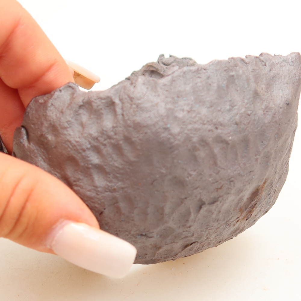 Keramische schaal  10 x 9,5 x 7 cm, metaalkleur