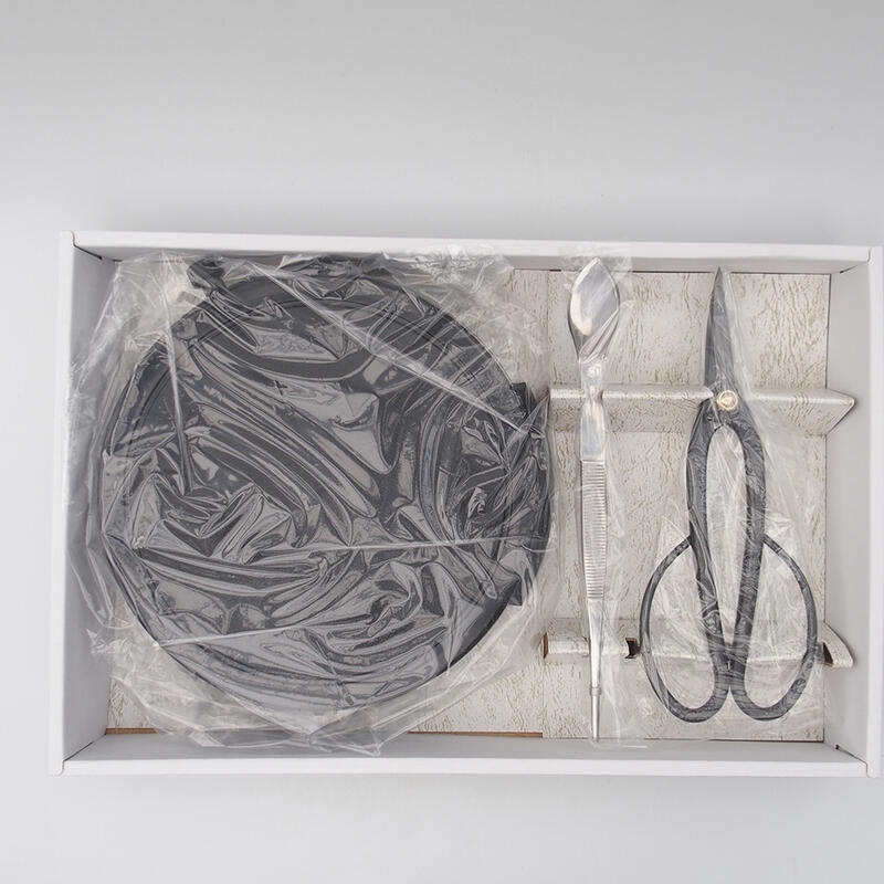 Japan bonsai gereedschap set draaitafel, schaar en pincet