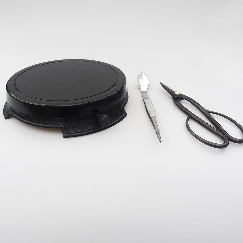 Japan bonsai gereedschap set draaitafel, schaar en pincet