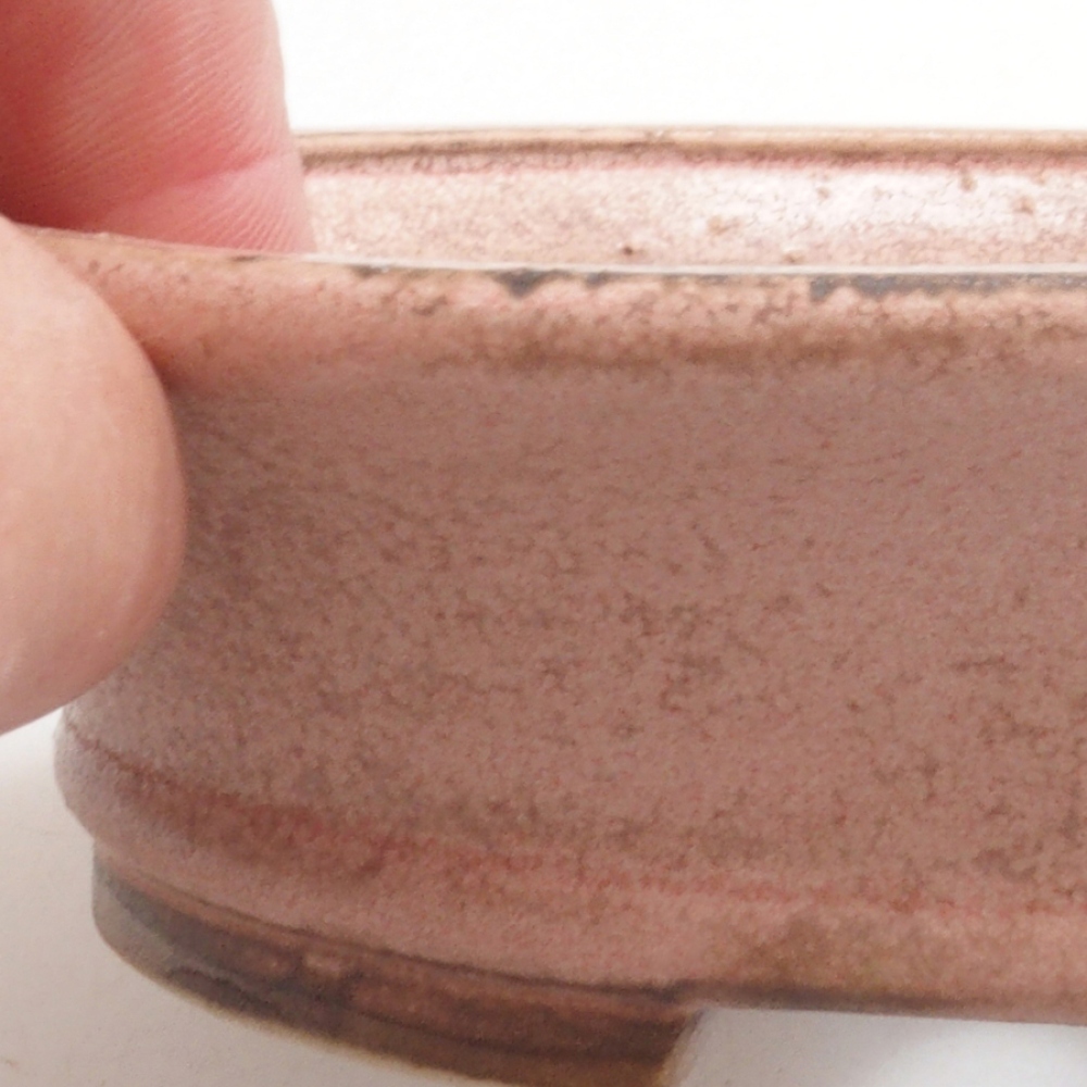 Bonsaischaal van keramiek 10 x 8,5 x 4 cm, bruin