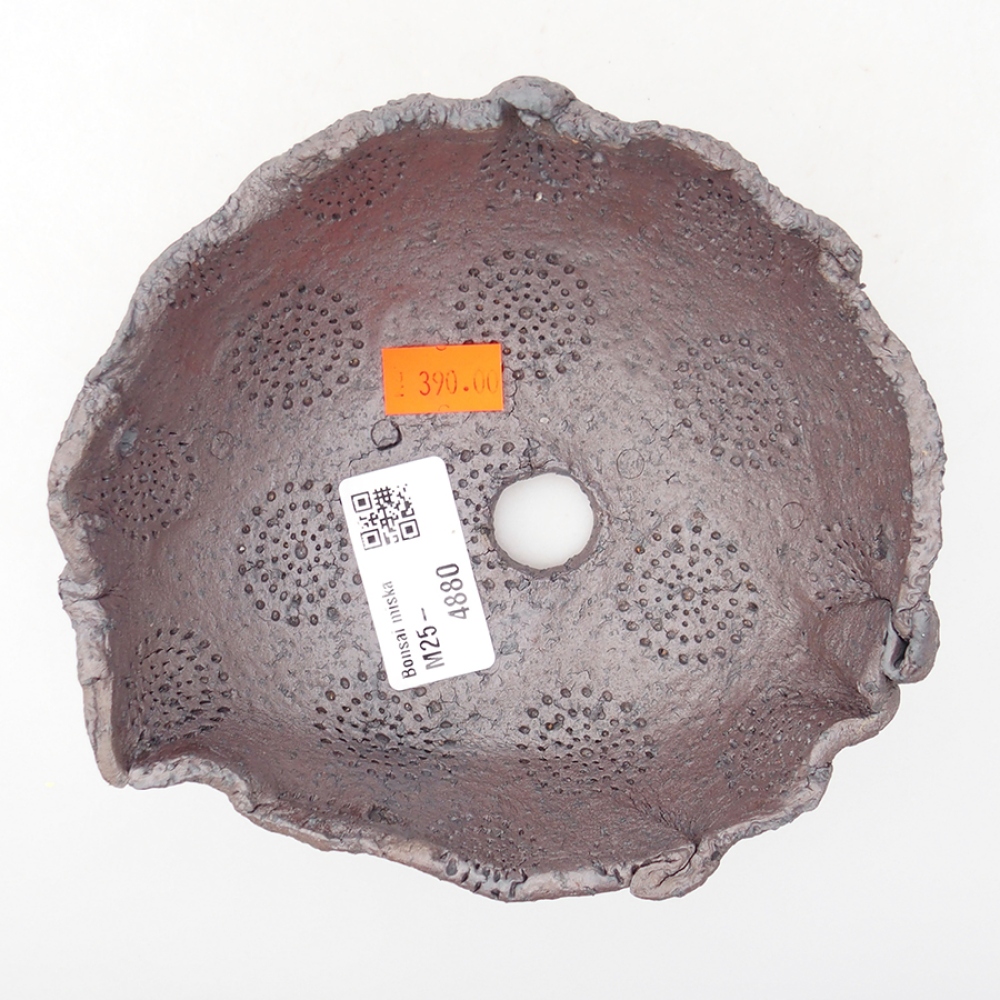 Keramische schaal 14 x 12 x 6,5 cm , metaalkleur