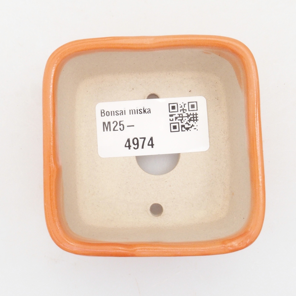 Mini bonsaischaal 6,5 x 6,5 x 3,5 cm, oranje