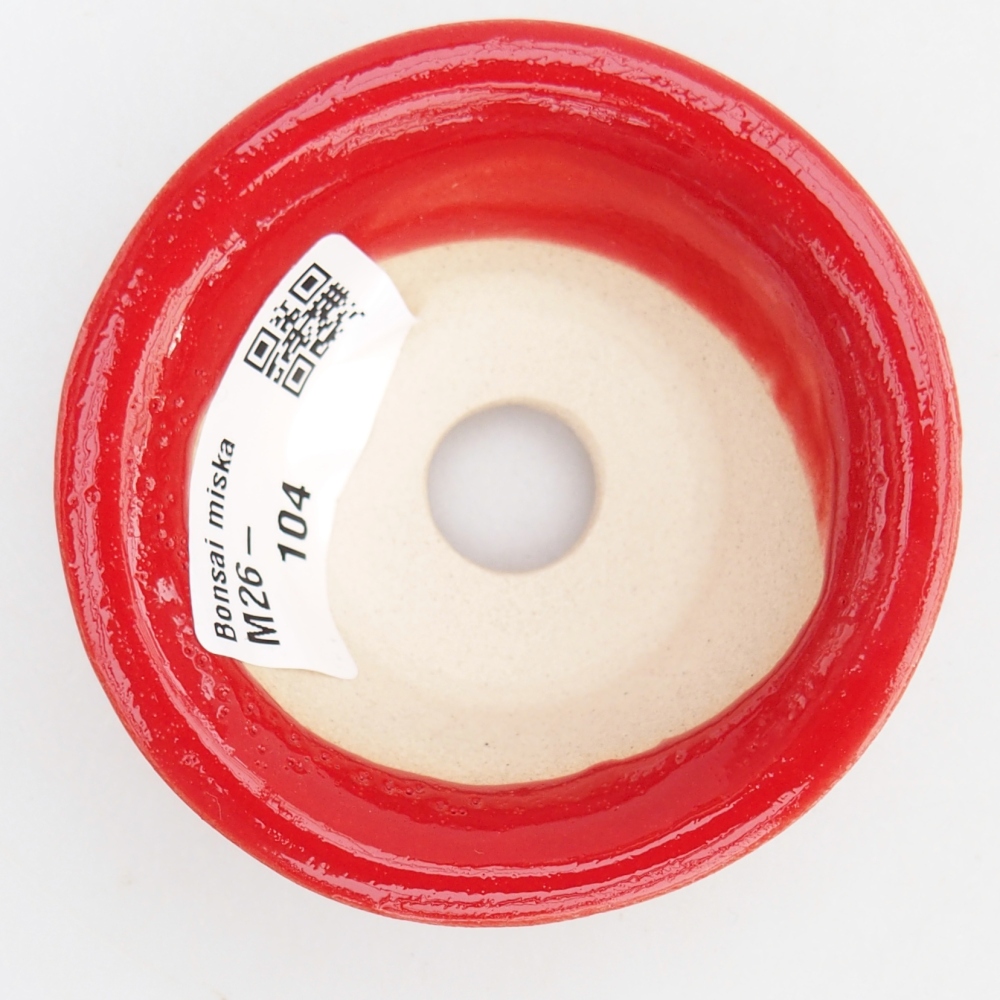 Mini bonsaischaal 7,5 x 7,5 x 3 cm, kleur rood
