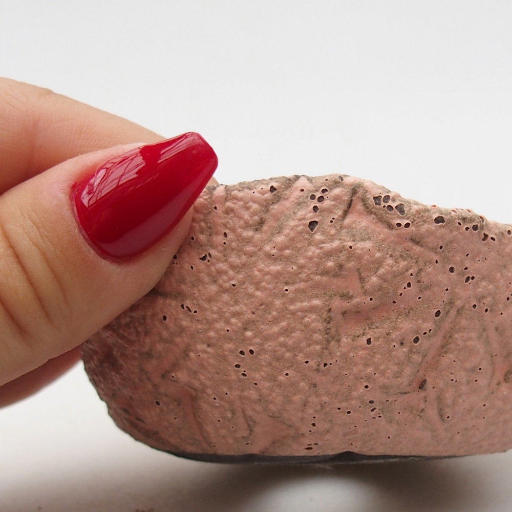 Keramisch Schelp 9 x 8,5 x 4 cm , kleur roze