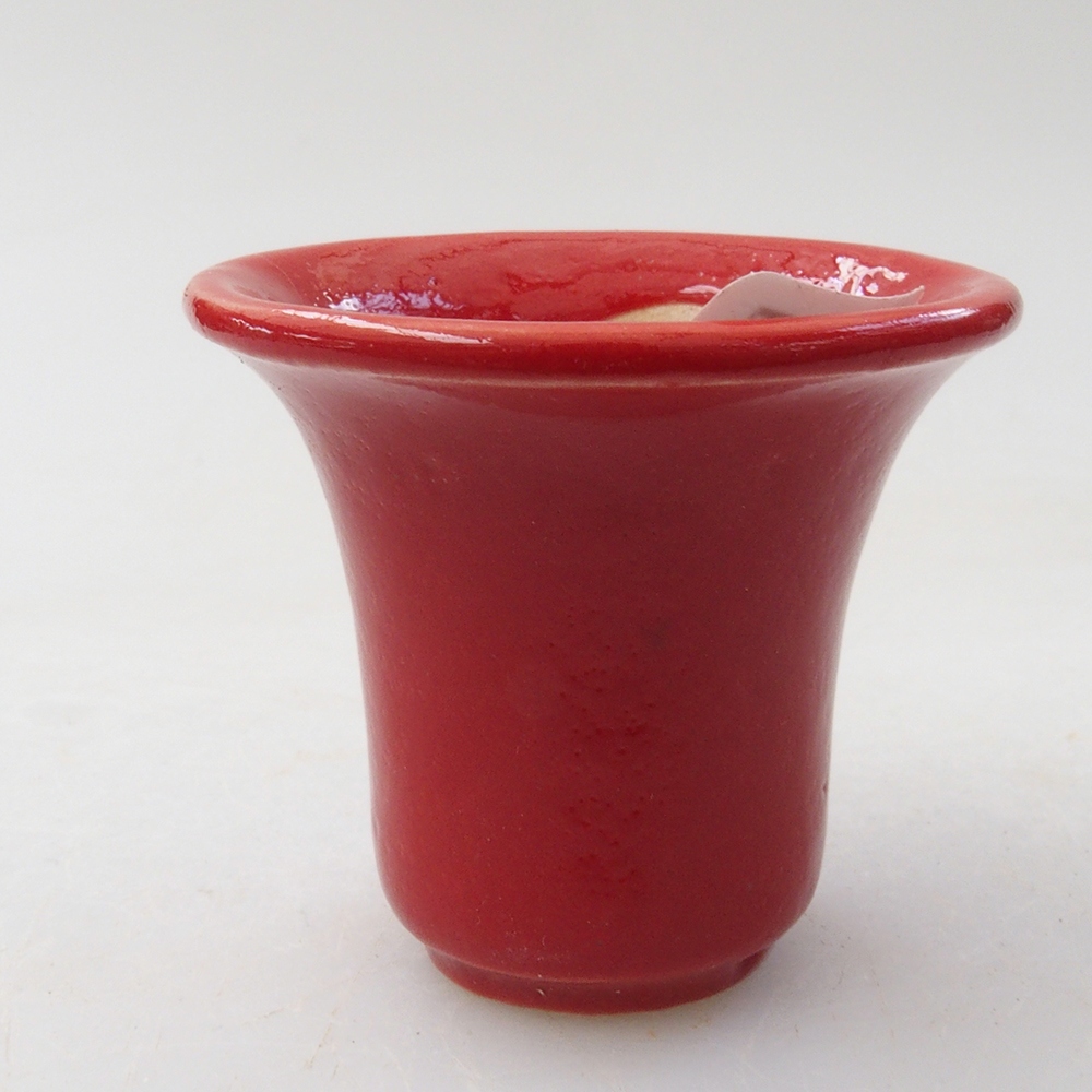 Mini bonsaischaal 4 x 4 x 4 cm, kleur rood