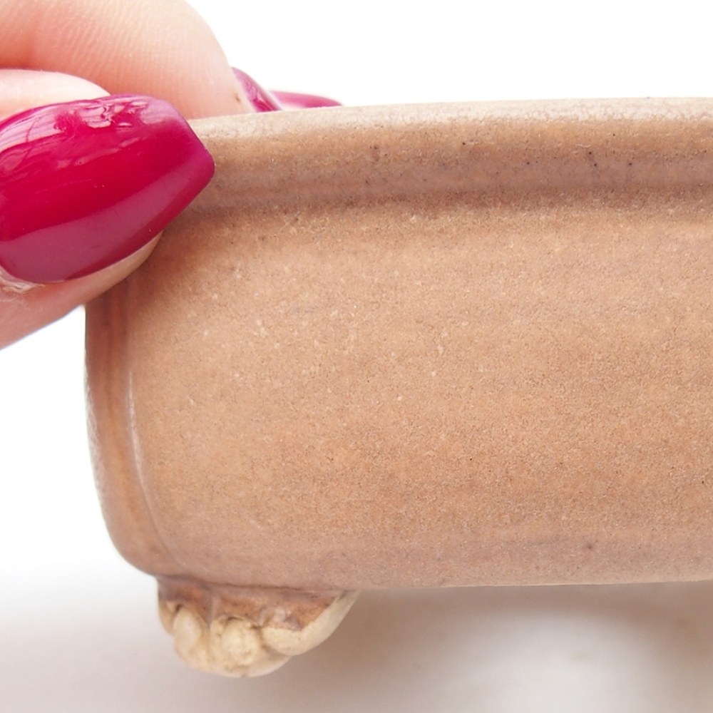 Bonsaischaal van keramiek 7,5 x 7 x 4 cm, roze