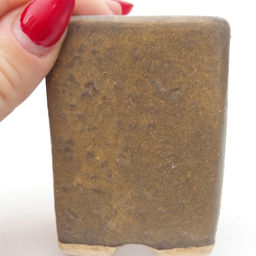 Bonsaischaal van keramiek 5 x 5 x 6,5 cm, bruin