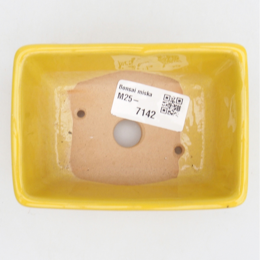 Bonsaischaal van keramiek 26 x 26 x 8 cm, kleur rood