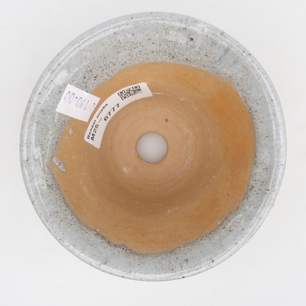 Bonsaischaal van keramiek 10,5 x 10,5 x 7 cm, grijs