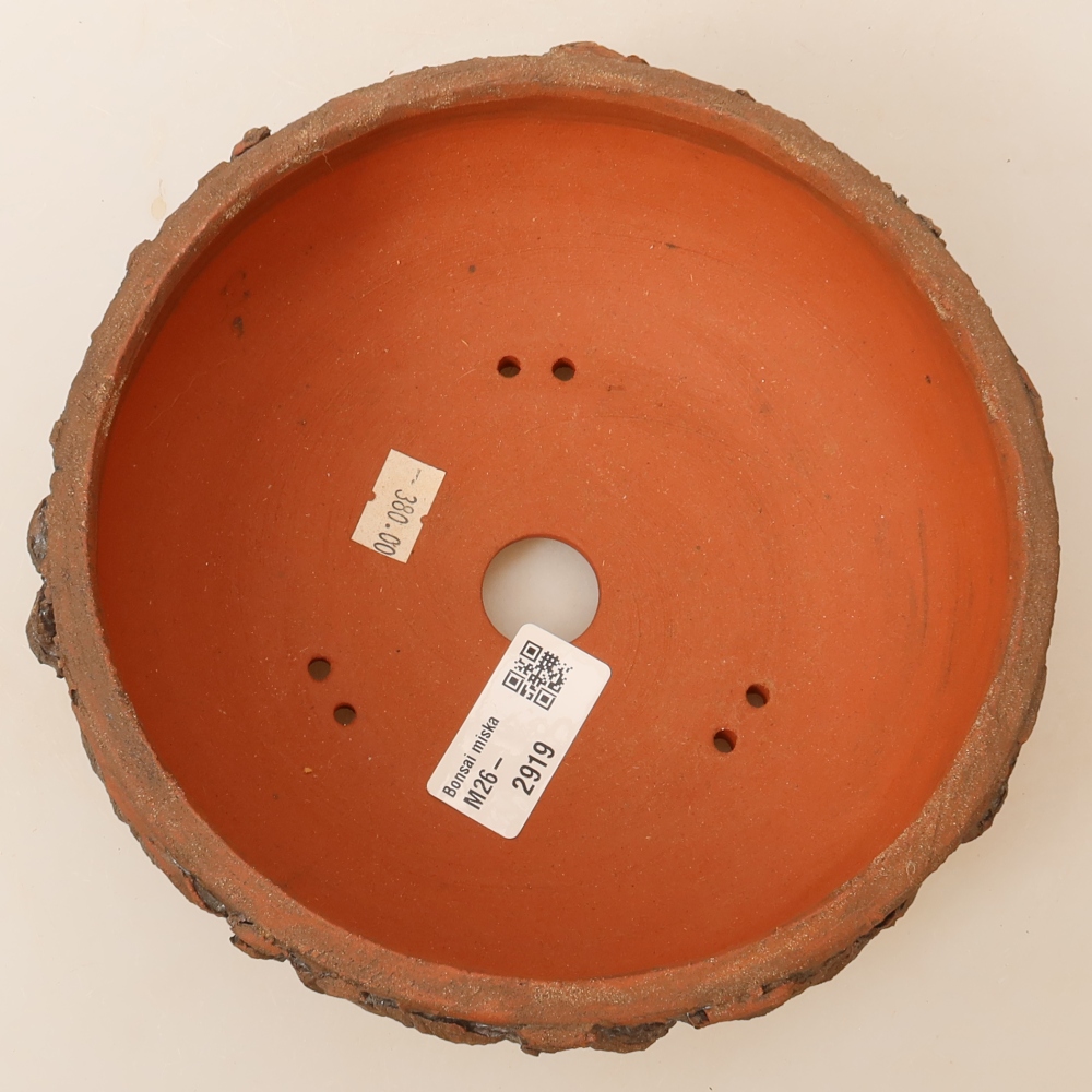 Keramische bonsaipot 17,5 x 17,5 x 6,5 cm, kleur bruin
