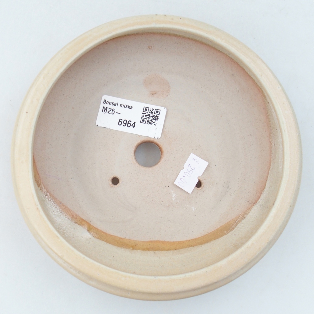 Bonsaischaal van keramiek 26 x 26 x 8 cm, kleur rood