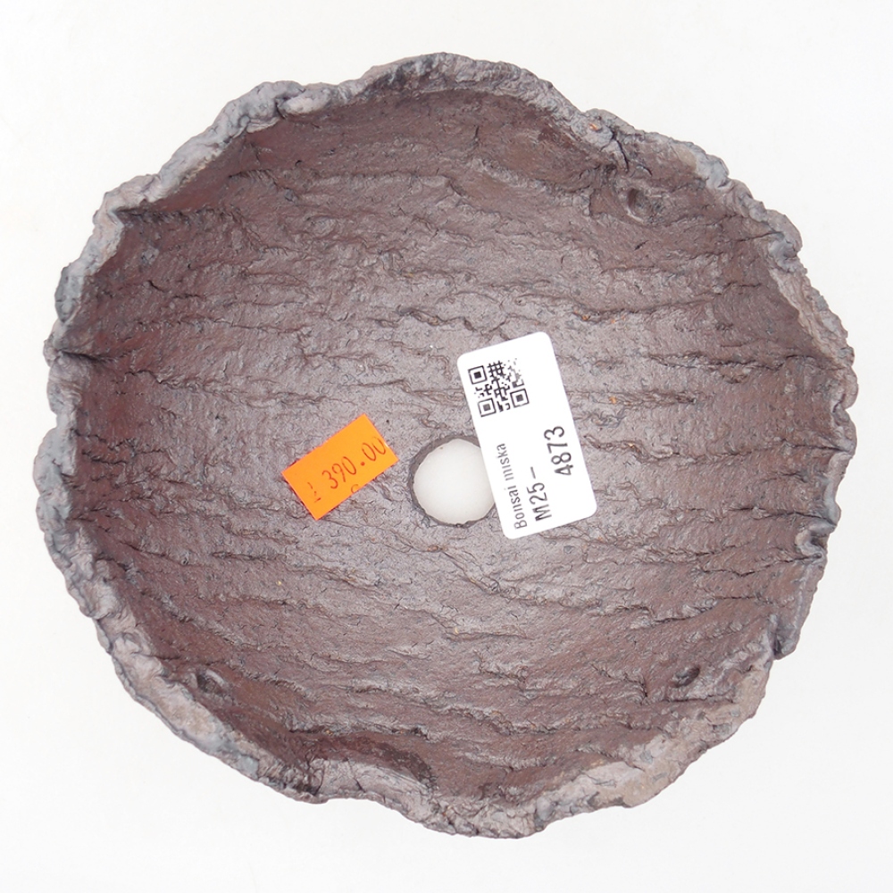 Keramische schaal 14 x 13 x 13 cm , metaalkleur