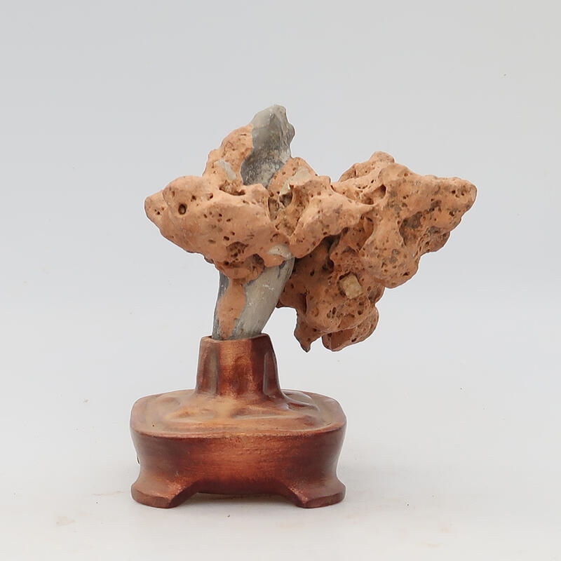 Suiseki - Steen met DAI (houten basis)