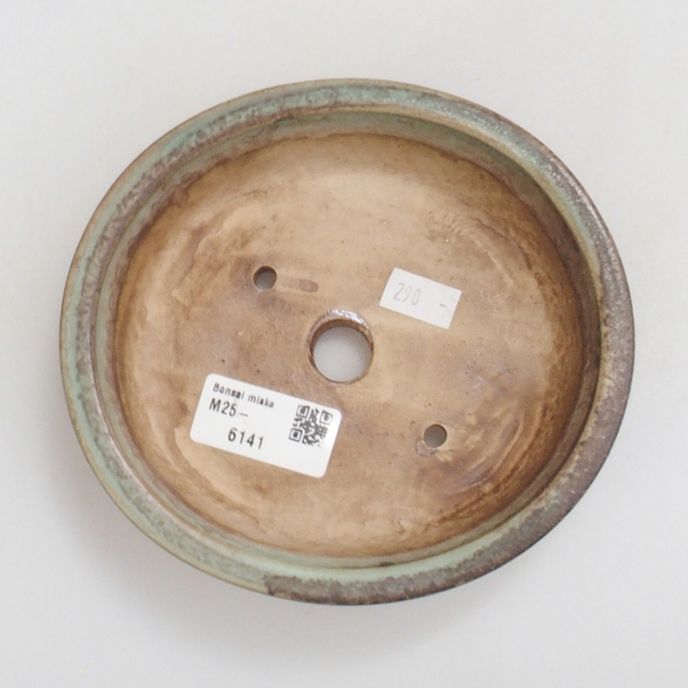 Bonsaischaal van keramiek 10 x 8,5 x 4 cm, bruin