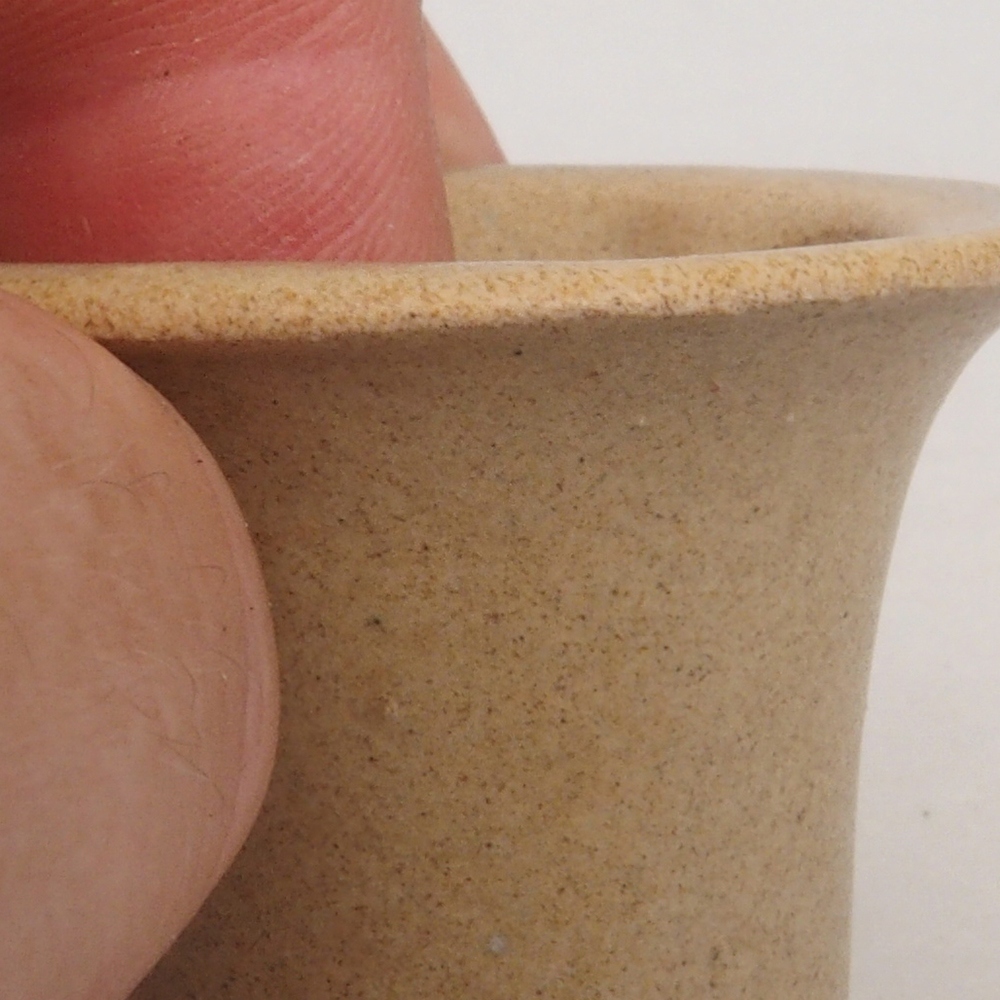 Mini bonsaischaal 4 x 4 x 4 cm, bruin