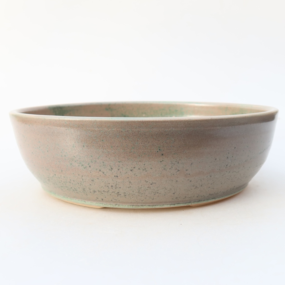 Keramische bonsaipot 20 x 20 x 6 cm, kleur: beige