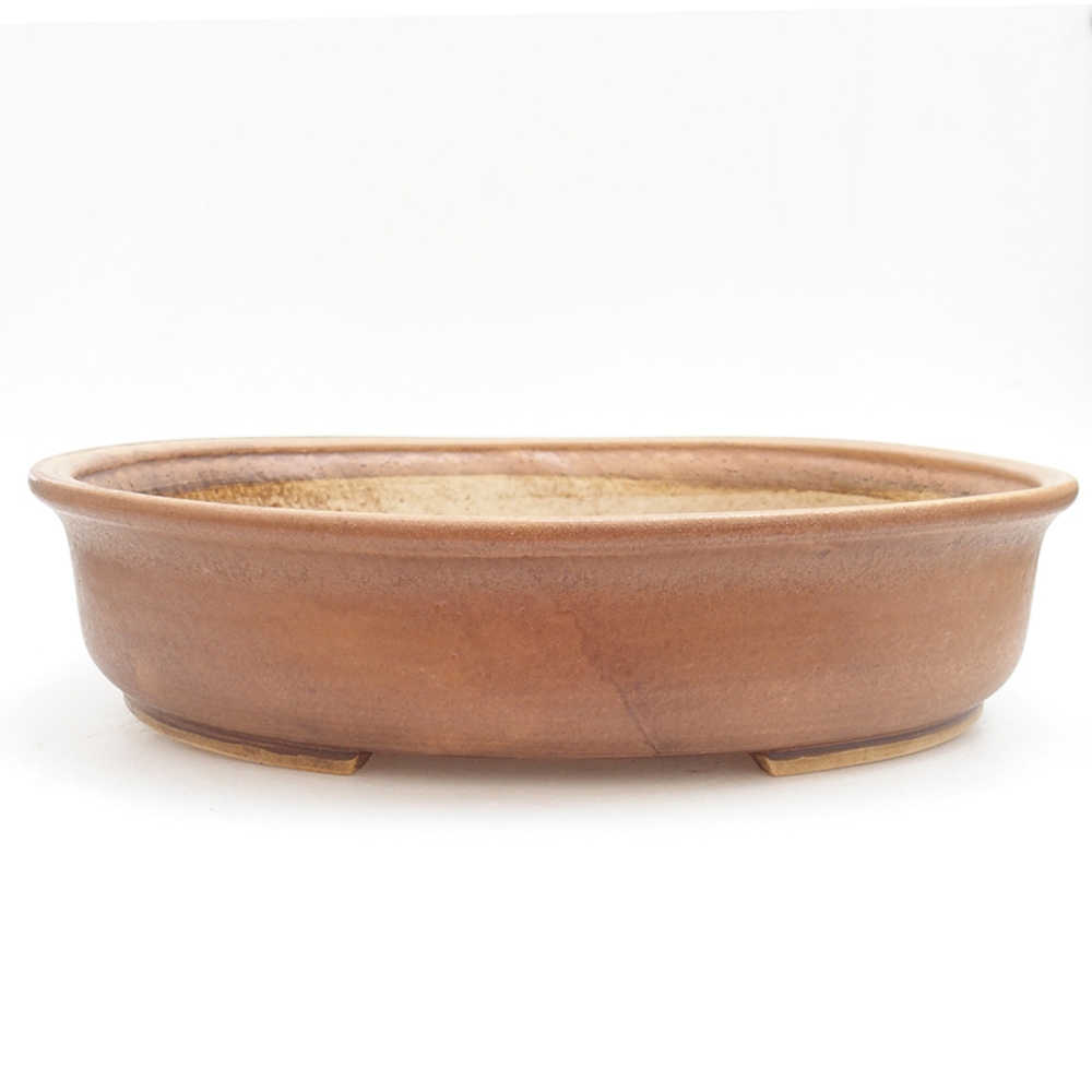 Bonsaischaal van keramiek 32,5 x 28,5 x 7,5 cm, roze