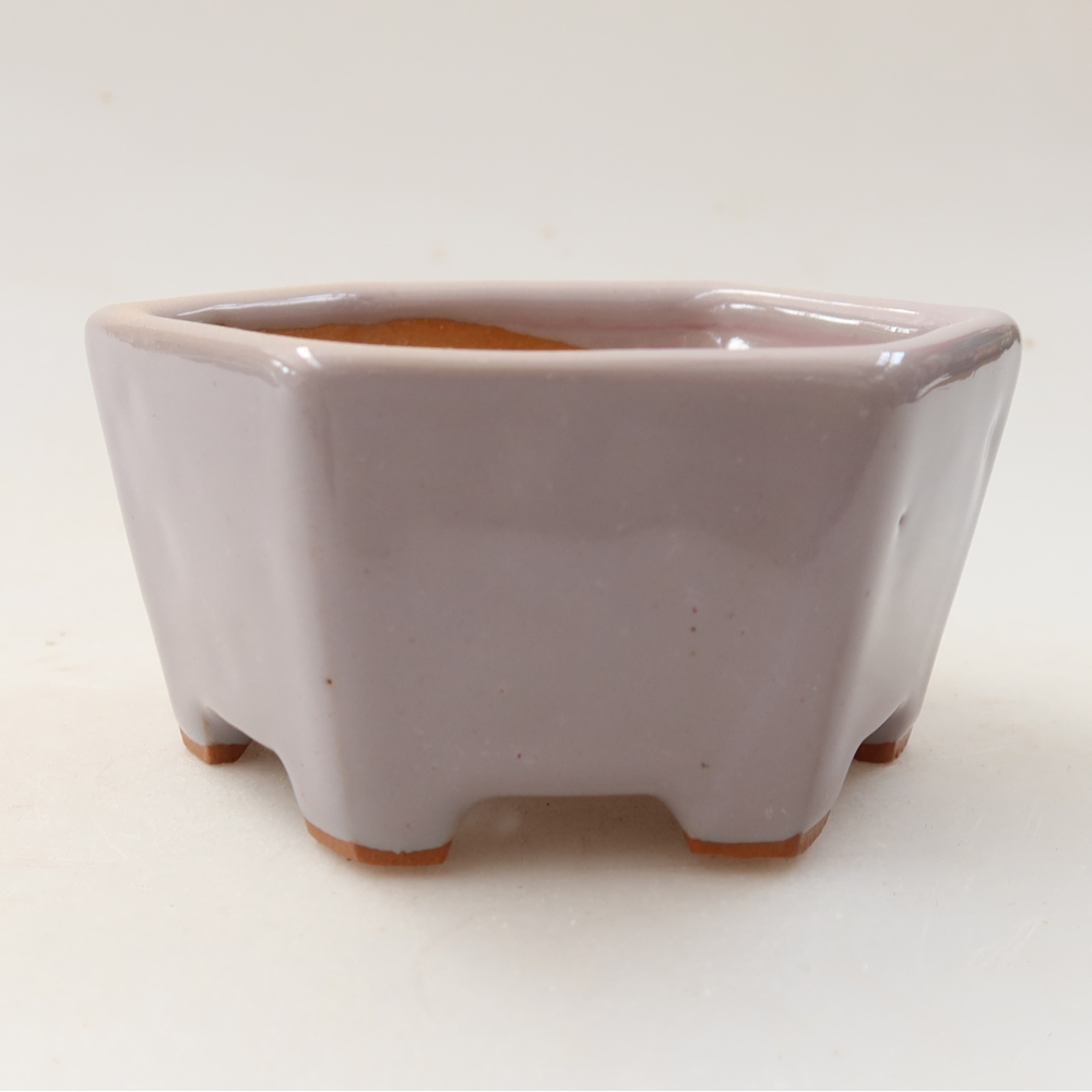Keramische bonsaipot 10 x 9 x 5 cm, kleur paars
