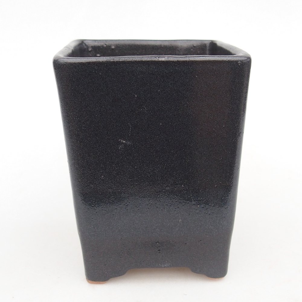 Bonsaischaal van keramiek 8,5 x 8,5 x 11,5 cm, grijs