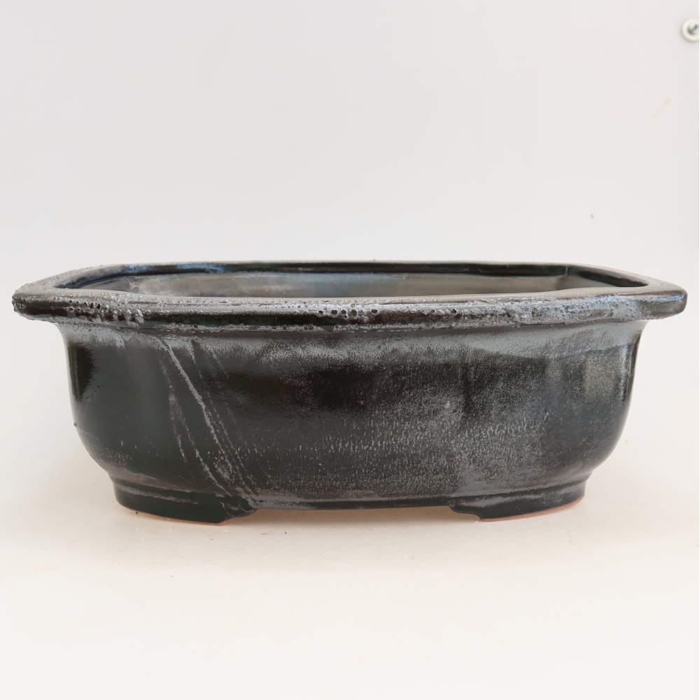 Keramische bonsaipot 30,5 x 25,5 x 10,5 cm, kleur groen