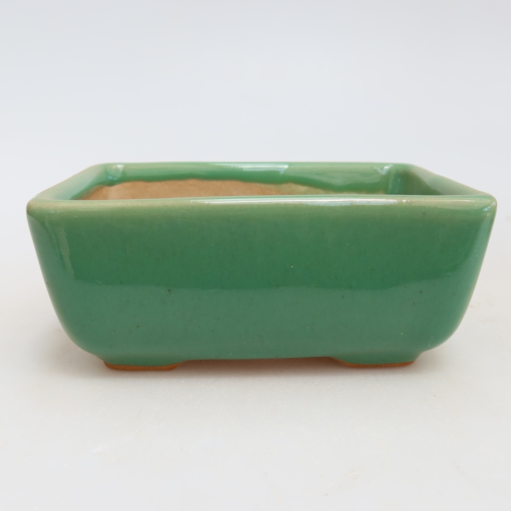 Keramische bonsaipot 10,5 x 7 x 4,5 cm, kleur groen
